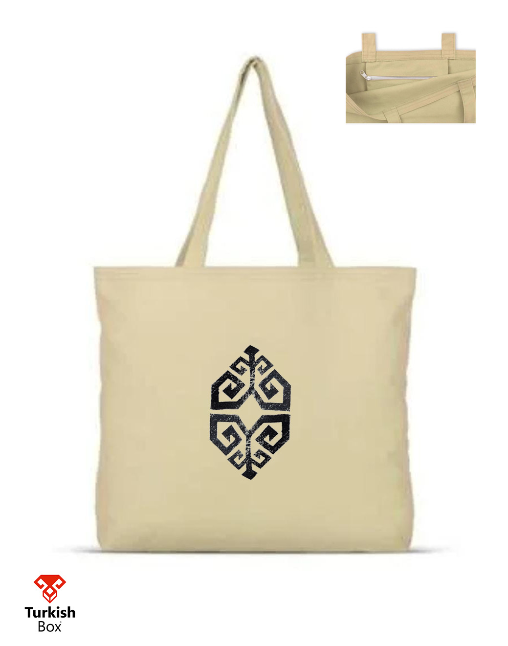 Tahta Baskı Çanta Motif 1